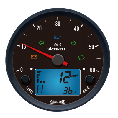 CA080-060E/100E NEEDLE SPEEDOMETER WITH DIGITAL LCD DISPLAY FOR LEV/EV