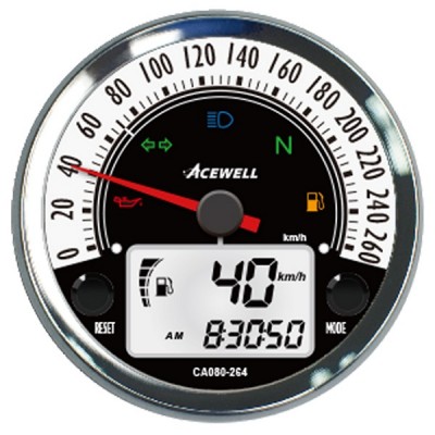 Motorcycle Speedometer-CA080 Needle and Digital Multifunction speedometer